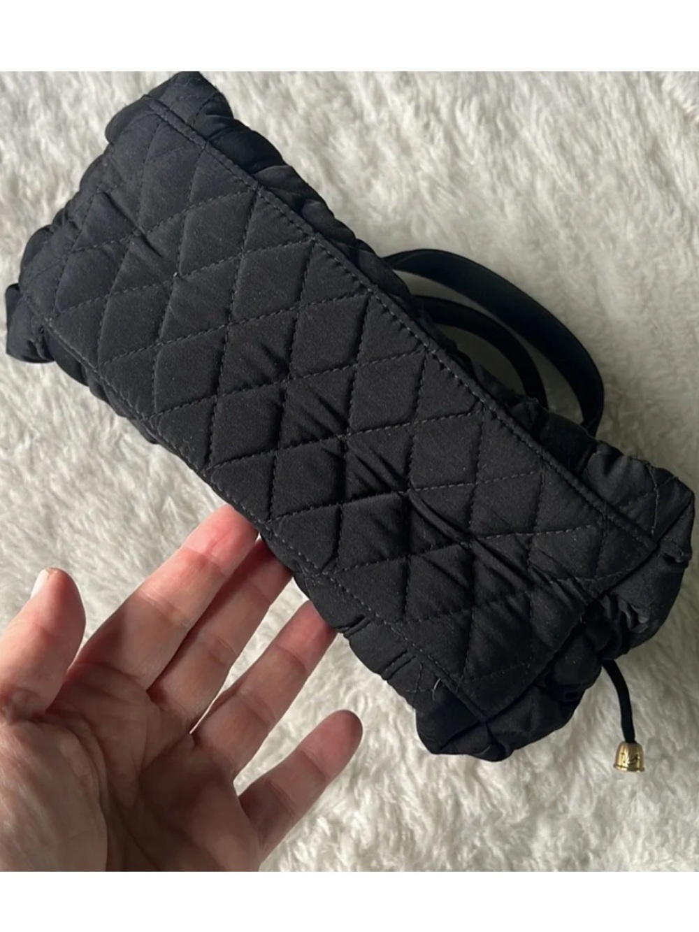 Vera Bradley black diamond quilted mini satchel - Picture 6 of 14